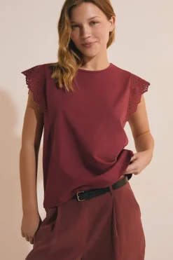 T-shirt en coton avec détails brodés
