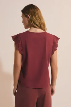 T-shirt en coton avec détails brodés