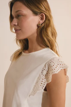T-shirt en coton avec détails brodés