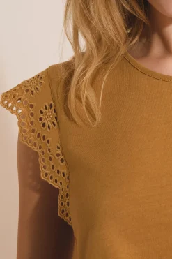T-shirt en coton avec détails brodés