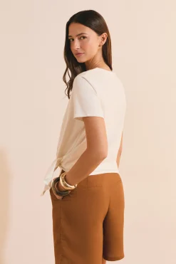 T-shirt en coton avec noeud