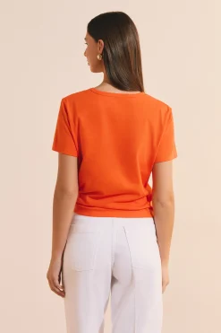 T-shirt en coton avec noeud