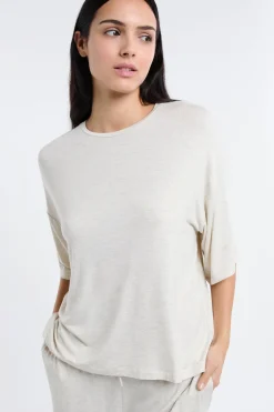 T-shirt large avec col rond