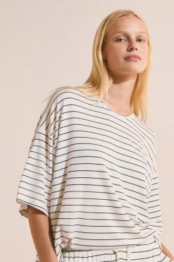 T-shirt large avec col rond