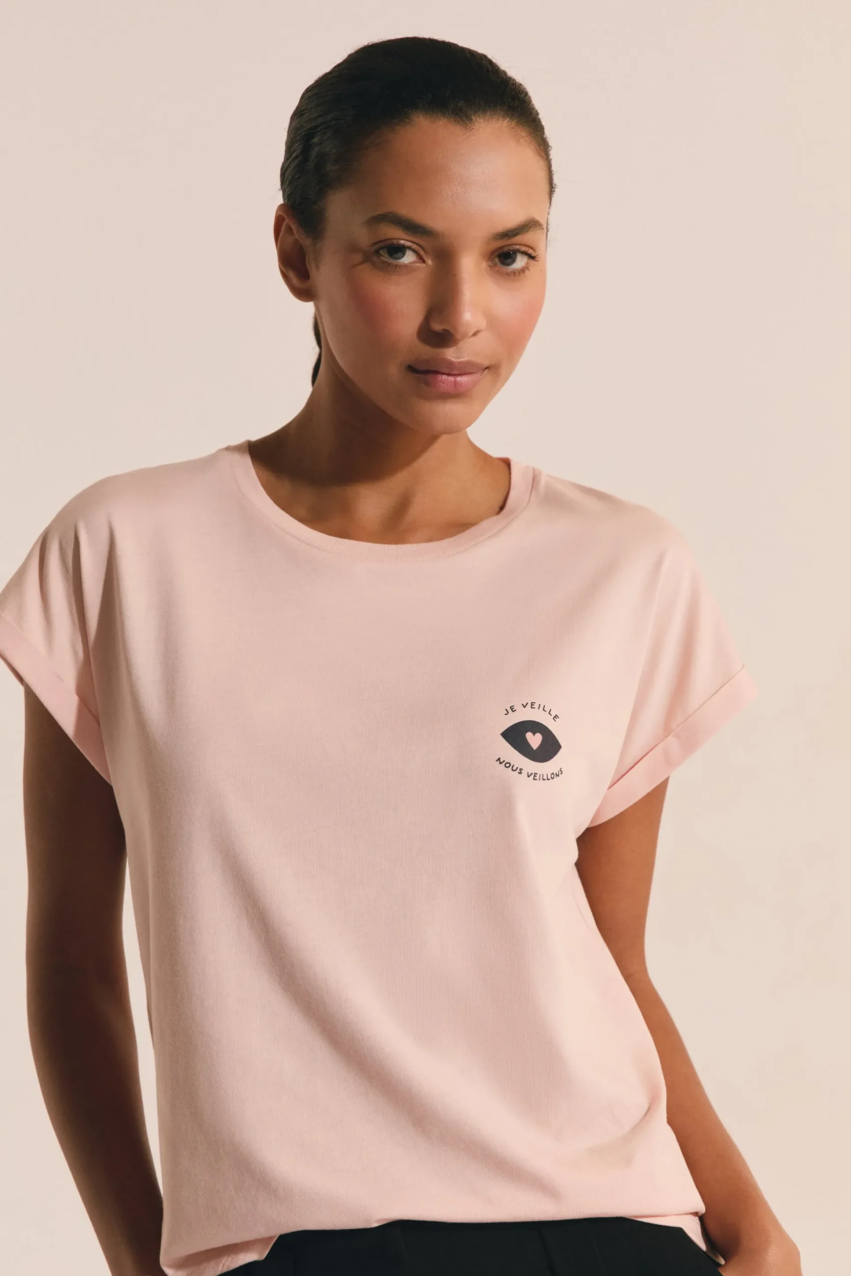 T-shirt manches courtes avec coton