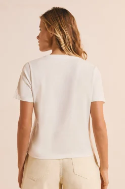 T-shirt manches courtes avec inscription "la vie est belle