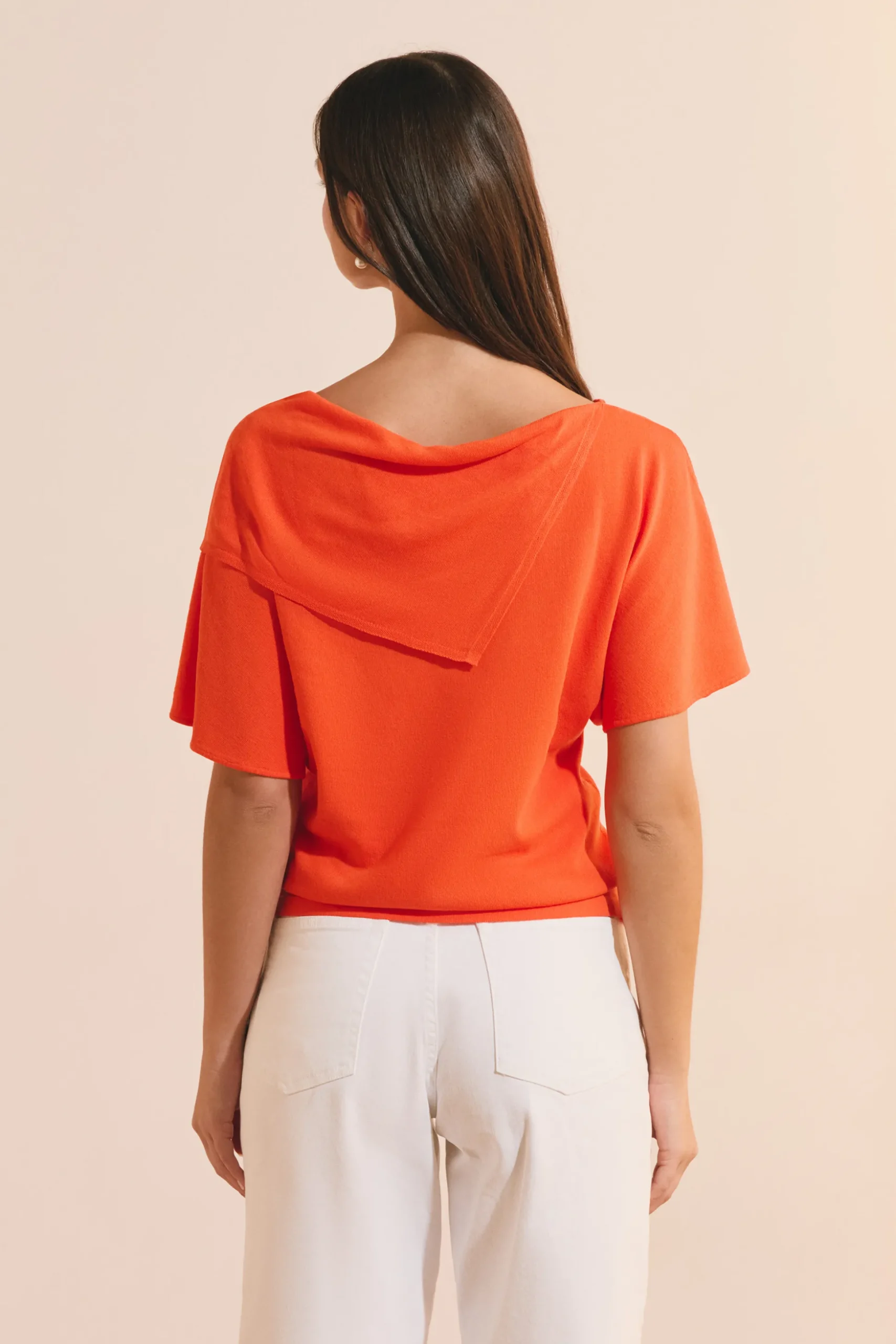 T-shirt manches courtes drapé