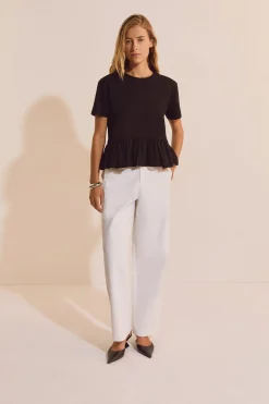T-shirt manches courtes effet peplum