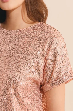 T-shirt manches courtes à sequins