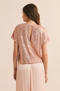 T-shirt manches courtes à sequins