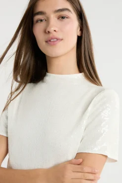 T-shirt manches courtes à sequins