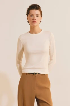 T-shirt à manches longues avec coton modal