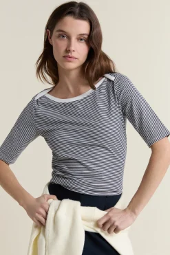 T-shirt marinière col rond