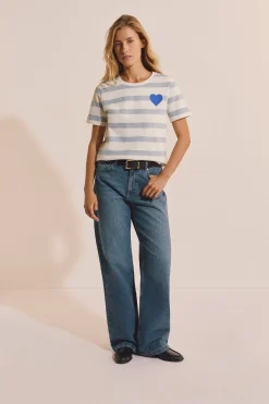 T-shirt à rayures en coton