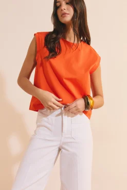 T-shirt sans manches en coton