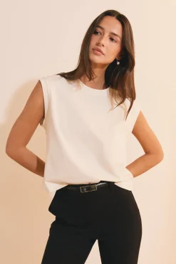 T-shirt sans manches en coton