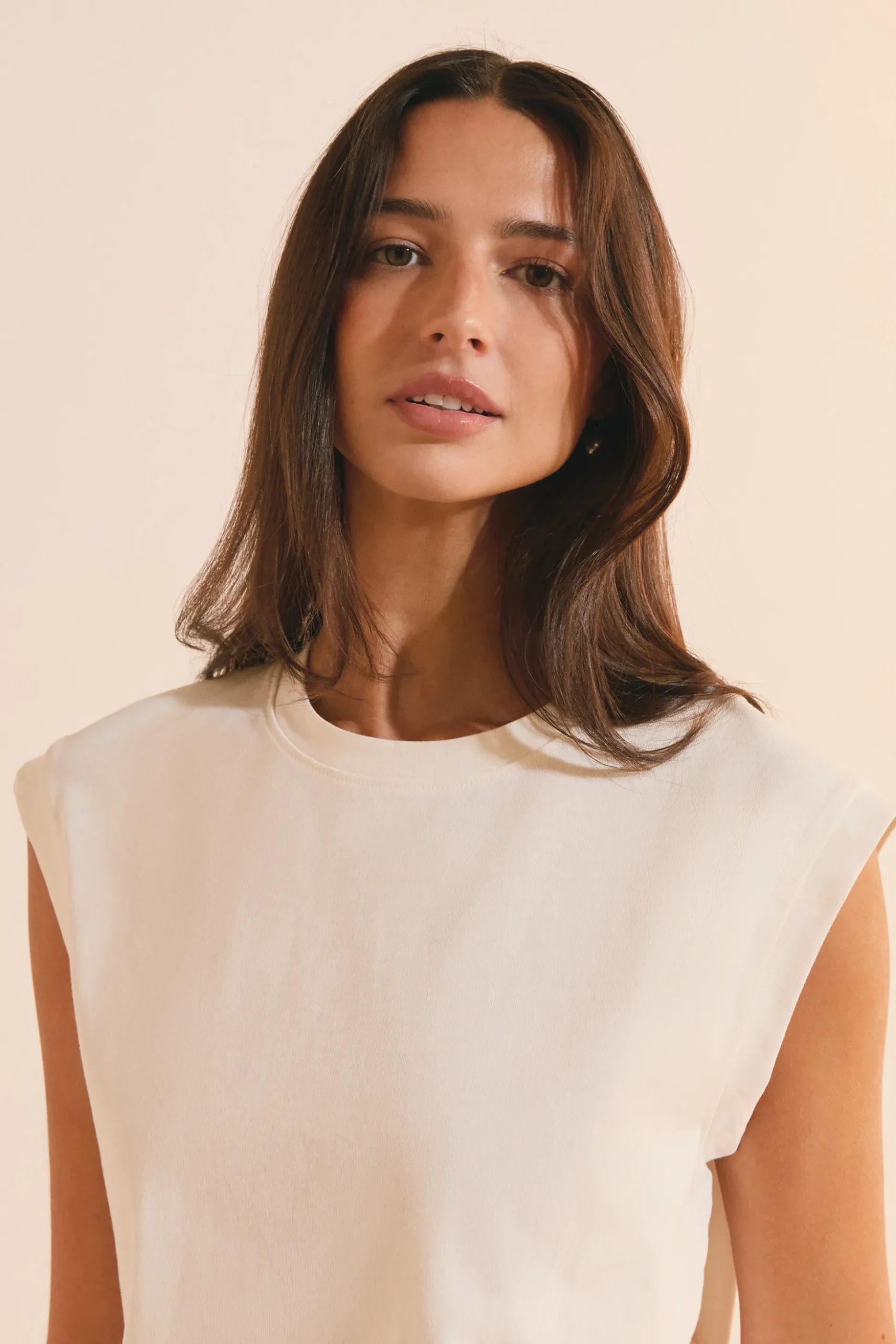 T-shirt sans manches en coton