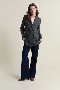 Veste blazer à carreaux