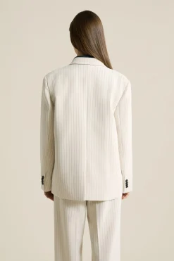 Veste blazer oversize à rayures