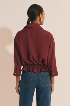 Veste casual avec détails boutonnés argentés