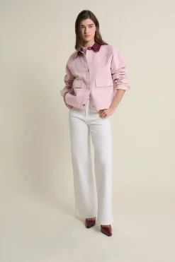 Veste courte à col velours