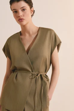 Veste kimono sans manches