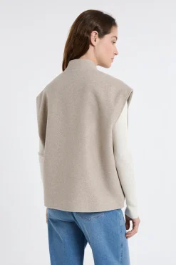 Veste sans manches avec laine