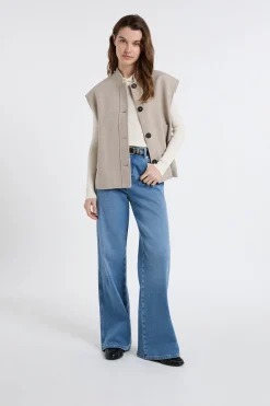 Veste sans manches avec laine