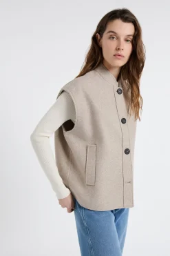 Veste sans manches avec laine
